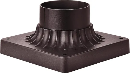 Vista 7 de Base de luz de poste para exteriores de 3 pulgadas, base de montaje en muelle negro, base de poste de lámpara cuadrada universal, adaptador
