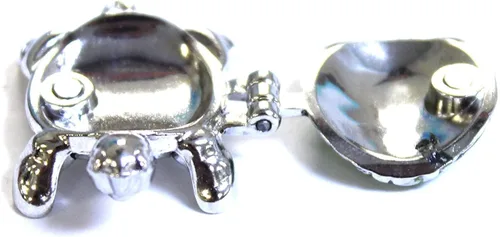 Vista 3 de Tarjeta con historia de la pequeña tortuga "Lucky Little Turtle Wish Box Charm".