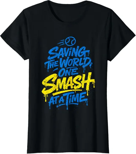 Vista 6 de Padel Humor One Smash at a Time T-Shirt