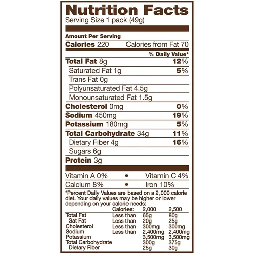 Vista 8 de Nabisco Veggie Chips de trigo integral de grano entero, galletas de trigo integral, paquetes de bocadillos de 60 a 1.75 onzas