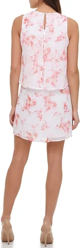 Vista 2 de Tommy Hilfiger Vestido de gasa de doble capa floral creciente sin mangas