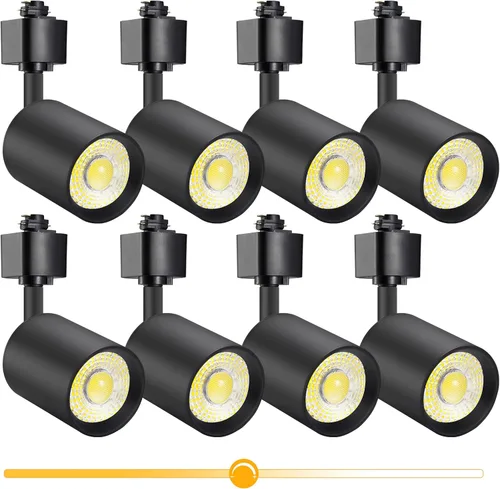 Vista 9 de VANoopee Cabezales de iluminación LED regulables de 10 W, tipo H, accesorios de repuesto de luz de riel brillante 3000 K, foco de techo blanco