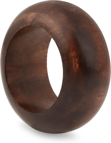 Vista 9 de Juego de servilletas de madera de 12 piezas, hecho a mano, con hebillas para mesas de comedor, servilleteros rústicos de granja para bodas, Navidad