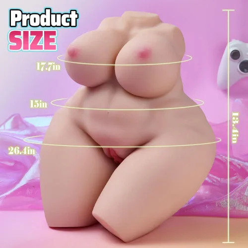 Vista 3 de BBW - Muñeca sexual de 9.8 libras, masturbador masculino con grandes pechos de coño gordo – Coños de bolsillo realistas mamadas juguete sexual