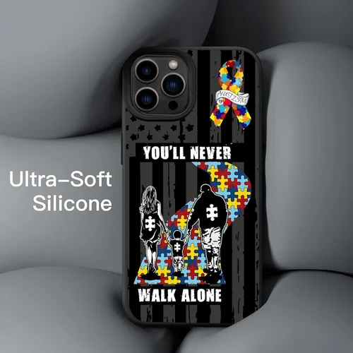 Vista 2 de Funda para iPhone 16, 15, 14, 13, 12, 11 Pro Max, Galaxy S25, S24, S23, S22, S21, S20, FE Plus, A16, A15, A14, A54, A13, Note 20, Negro