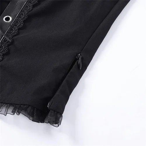 Vista 7 de Camiseta corta gótica punk ALt para adolescentes o mujeres