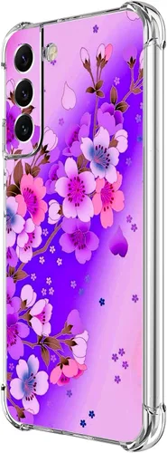 Vista 15 de Funda para Galaxy S22 Plus, protección contra caídas de rosas y mariposas azules, a prueba de golpes, de cuerpo completo, resistente a los arañazos