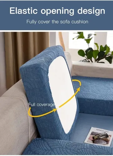 Vista 2 de LiveGo Funda universal elástica resistente al desgaste para sofá Fundas de cojín elásticas para sofá Forma de L antideslizante y funda