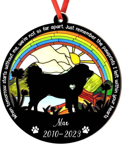 Vista 79 de Adorno personalizado para atrapasoles de sabueso afgano, adorno de Navidad de sabueso afgano, regalo para perro amante, sabueso afgano conmemorativo