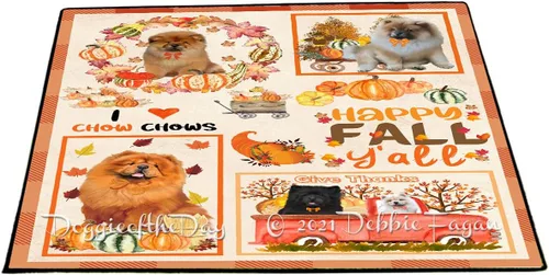 Vista 30 de Doggie of the Day Chow Chow Dogs Floor Mat - 4th of July Independence Day - Best Dog Doormat - Protector Decor - Unique Portrait Art - Premium
