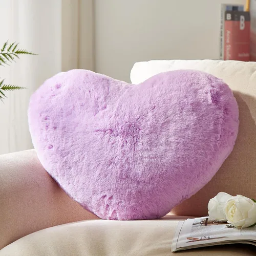 Vista 10 de YRXRUS Almohadas de corazón, almohada en forma de corazón, pequeñas almohadas de corazón rosa polvoriento para regalos, almohadas de imitación