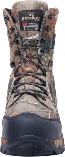 Vista 3 de R RUNFUN Men's Hunting Boots, Camouflage Waterproof Insulated Winter Boots, Lightweigh, Durable and Anti-slip Outdoor Hunting Shoes for Trekking