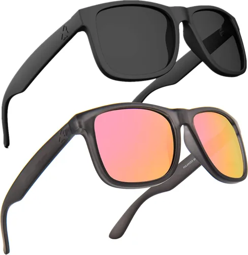 Vista 14 de MAXJULI Gafas de sol polarizadas para hombres y mujeres, lentes de sol rectangulares con protección UV 8806