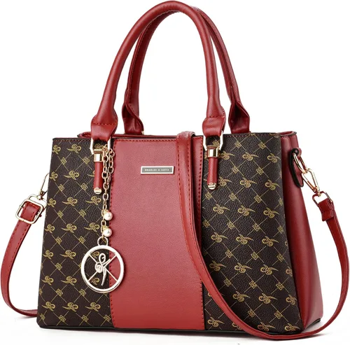 Vista 8 de KURGOOL Bolsos y bolsos de mano para mujer, bolso de hombro con asa superior, bolsa de mensajero para mujer