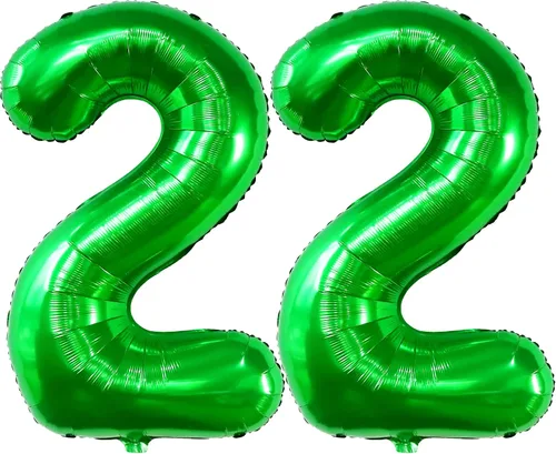 Vista 15 de KatchOn, Globos del número 22 negros - 40 pulgadas, globos del número 22 Globos negros del número 22 para decoraciones de cumpleaños para hombres