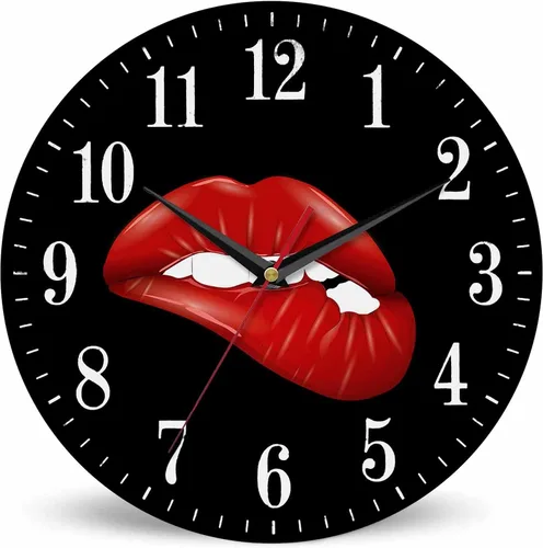 Vista 8 de Mxocom Reloj de pared de mariposa azul con grandes alas, mariposa volando a través del cielo estrellado, reloj silencioso sin tictac de 10 pulgadas