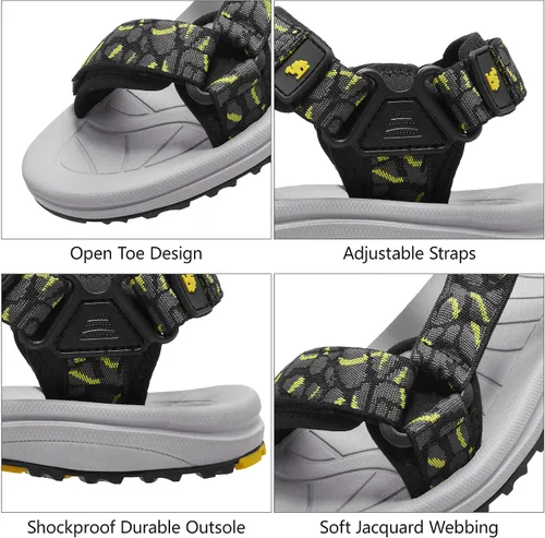 Vista 5 de CAMELSPORTS Sandalias atléticas para hombre con correa para el aire libre, sandalias de playa de verano, impermeables, zapatos de agua