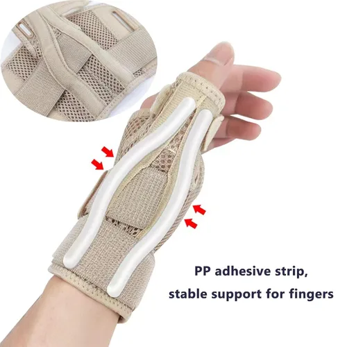 Vista 5 de Férula para el pulgar con muñequera, soporte para el pulgar para estabilizador de muñeca, mano, pulgar, se adapta tanto a la mano derecha izquierda