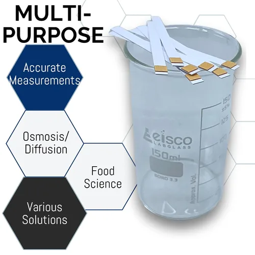 Vista 4 de Eisco Labs - Tiras reactivas científicas de glucosa - Tiras reactivas educativas de glucosa - Herramientas esenciales para experimentación