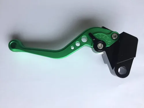 Vista 3 de Manetas de freno y embrague, ajustables, cortas, mecanizado CNC, Verde