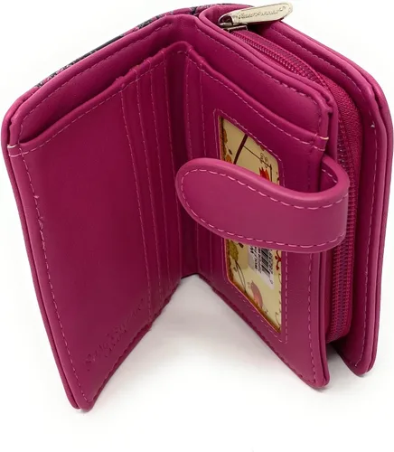 Vista 5 de Shag Wear Wolf Paw - Cartera de animales pequeños para mujeres y adolescentes, piel sintética vegana, color rosa, 4.5 pulgadas, Rosado, Grande