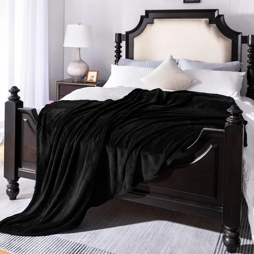 Vista 30 de JIAHANNHA Manta de forro polar de franela (50 x 60 pulgadas), manta beige para sofá o cama, 280 GSM, manta de felpa súper suave, acogedora y ligera