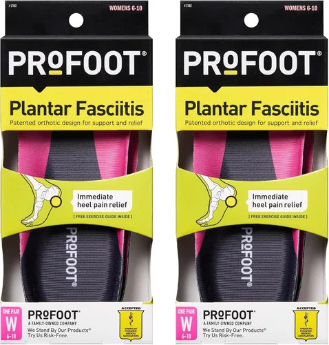 Vista 7 de PROFOOT Plantillas ortopédicas para fascitis plantar para mujer (tallas 6-10) – Insertos de gel para zapatos para alivio instantáneo del dolor