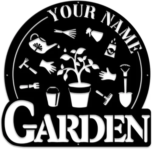 Vista 20 de MeMate Letrero de jardín para personalizar, letrero de granja de abejas, letrero de metal con nombre personalizado para amantes de las abejas