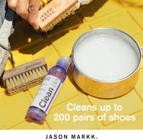 Vista 7 de Jason Markk Cuidado de Zapatos y Deportivas, Limpieza de Zapatos, Limpia y Acondiciona Calzado, Púrpura, 8 fl oz (paquete de 1)