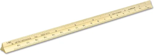 Vista 22 de Alumicolor Regla Métrica de Bolsillo para Arquitecto de Aluminio, 15CM, Negro