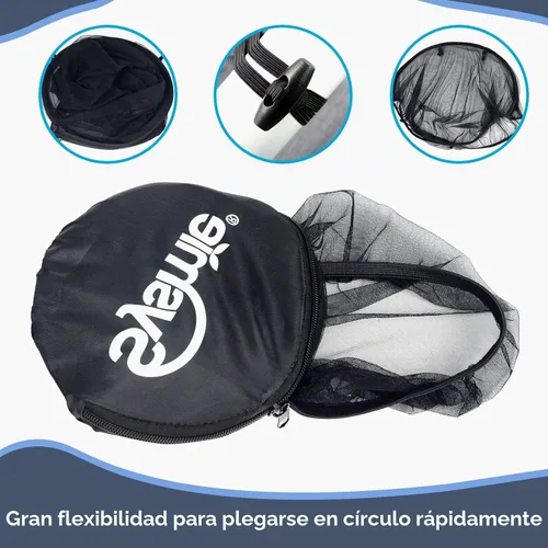 Vista 4 de Sysmie Mosquitera para cochecito Mosquitera para asiento de automóvil con cremallera, ajuste universal, calidad premium, duradera - Negro..