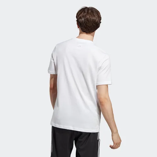 Vista 5 de adidas Camiseta básica con logotipo bordado lineal para hombre