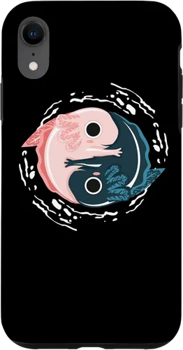 Vista 8 de iPhone 15 Yin Yang Axolotl Zen Meditation Axolotls Yoga Mindfulness Case