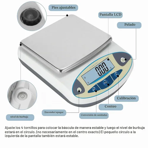 Vista 3 de Bonvoisin Balanza de Laboratorio 500gx0.01g Balanza Analítica Electrónica de Alta Precisión 0.01g de Precisión Balanza de Laboratorio Balanza