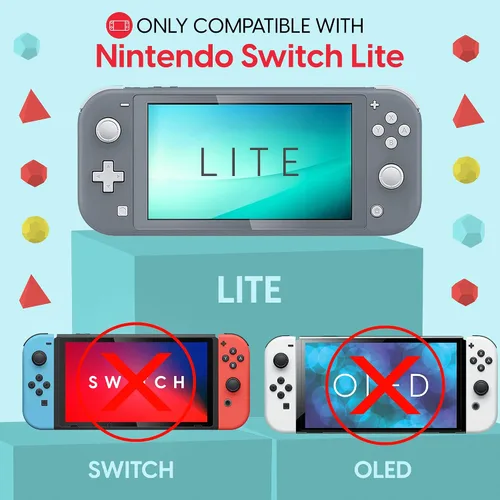 Vista 4 de TALK WORKS Screen Protector Compatible with Nintendo Switch Lite - Scratch, Crack, and Shatter Resistant-Ultra-Thin HD Touchscreen Tempered Glass