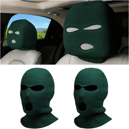 Vista 14 de 2 piezas de fundas para reposacabezas de automóvil, protector de cara completa personalizado y divertido para vehículos, envoltura de protección