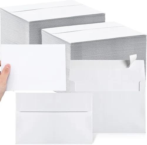 Vista 9 de Fainne Sobres blancos autoadhesivos a granel, A2 5.75 x 4.375 pulgadas, 500