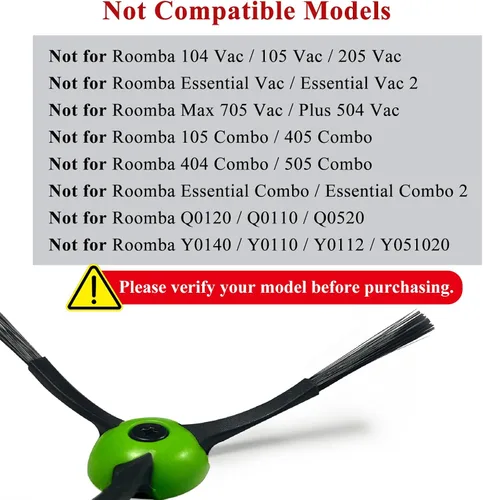 Vista 3 de 6 Pack de cepillos laterales de repuesto compatibles con iRobot Roomba i & j & e Series Todos los modelos, accesorios de cepillos de barrido