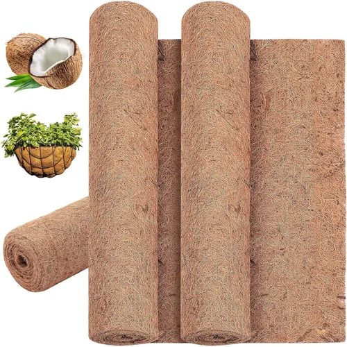 Vista 9 de Jetec Revestimientos de coco para macetas, 12 x 120 pulgadas, cesta de flores de coco natural, alfombra de reptiles, tapete de fibra, decoración