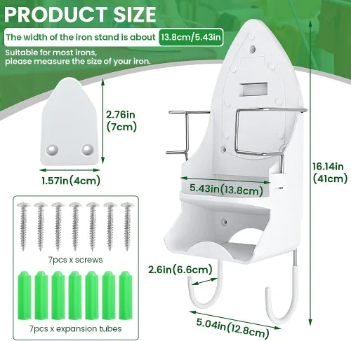 Vista 2 de Soporte para tabla de planchar, soporte para tabla de planchar, soporte para tabla de planchar, soporte de pared para almacenamiento de hierro