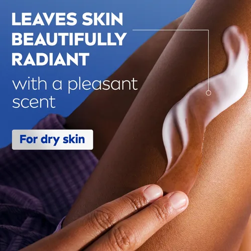 Vista 4 de NIVEA Loción Corporal Reafirmante de Belleza e Hidratación con Melanina con Q10 y Aceite de Argán, Piel más Firme en tan solo Siete Días, Botella