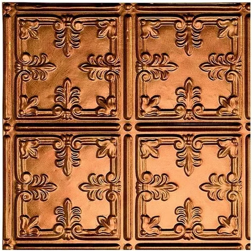 Vista 6 de FASÄDE - Panel adhesivo para techo de vinilo decorativo con estilo/patrón tradicional de 2 x 4 pies en plata entrecruzada (paquete de 5)
