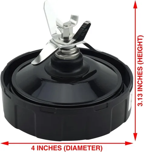 Vista 4 de Piezas de repuesto para licuadora, compatible con Ninja, cuchilla extractora de 7 aletas de copa de 24 onzas, compatible con Nutri, compatible