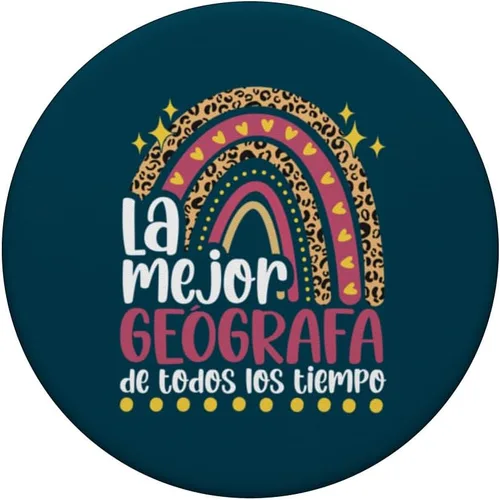 Vista 3 de La Mejor Geógrafa Divertido Mujer Geografia Regalo PopSockets Standard PopGrip