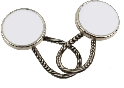 Vista 4 de 15 extensores de cuello elásticos, extensor de botón de cuello para mujeres y hombres camisa de vestir (blanco)