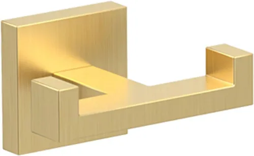 Vista 7 de BOZWELL Ganchos dobles para toallas para baño, montaje en pared de níquel castrado, estilo cuadrado simple y moderno, gancho para bata y abrigo