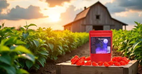 Vista 8 de Carolina Reaper Hot Salsa Wicked Reaper con 6 Chili Peppers World 's Hottest Peppers