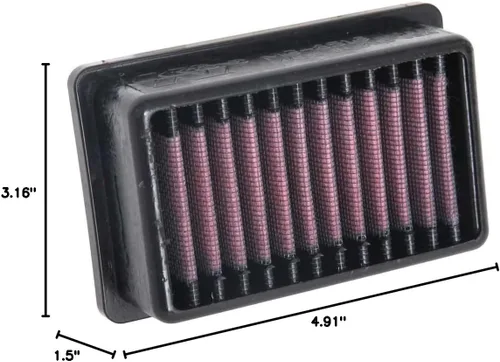 Vista 5 de K&N Filtro de aire del motor: Alto rendimiento, Filtro de aire Powersport: Se adapta a MOTO 1991-2019