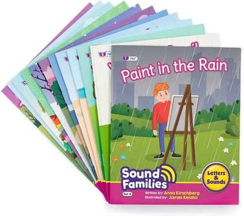 Vista 2 de Junior Learning Lectores decodificables Sound Families vocal larga ficción fase 5.5, aprende a leer, textos fáciles decodificables, con 12 libros