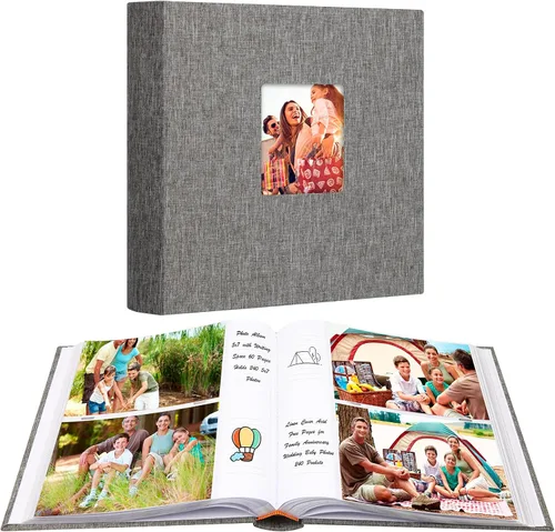 Vista 9 de Aevdor - Álbum de fotos 5x7 con 240 bolsillos y espacio para escribir, álbum de fotos de gran capacidad 5x7 con capacidad para 240 fotos, libro